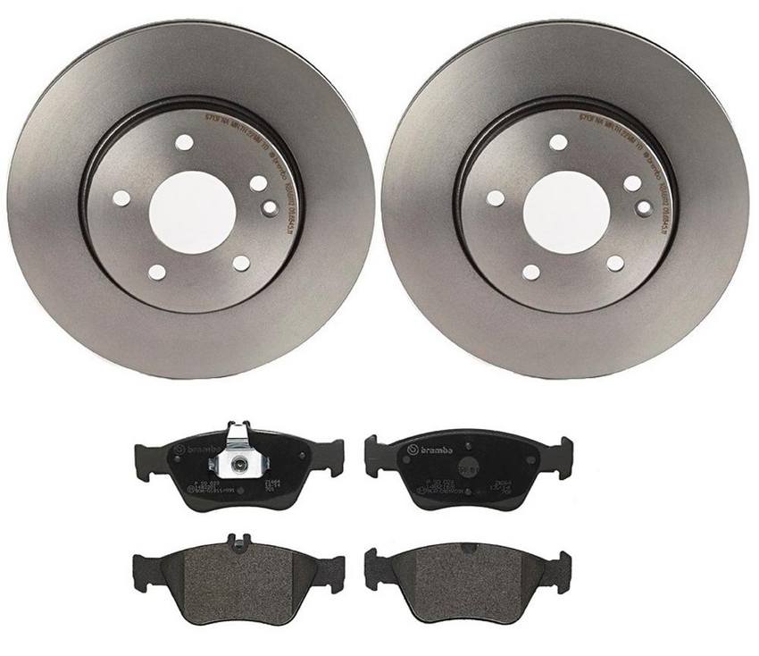 Mercedes Brakes Kit - Brembo Pads and Rotors Front (288mm) (Low-Met) 004420022041 - Brembo 3023900KIT